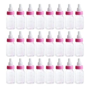 jessica welcomes you bottles with removable pink tops for baby showers, parties, and favors (24 pink)