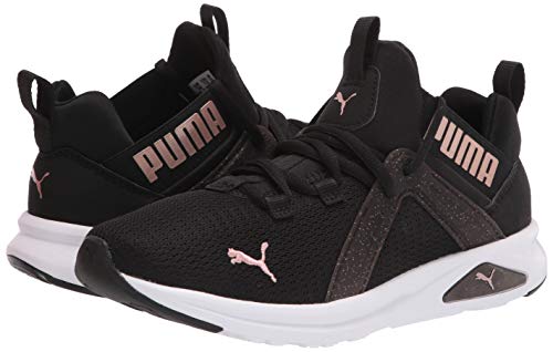 PUMA Women's ENZO 2 SPECKLE Sneaker, Puma Black-Rose Gold, 6.5