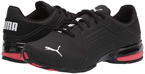 PUMA Men's VIZ RUNNER WIDE Sneaker, Puma Black-Puma White, 11