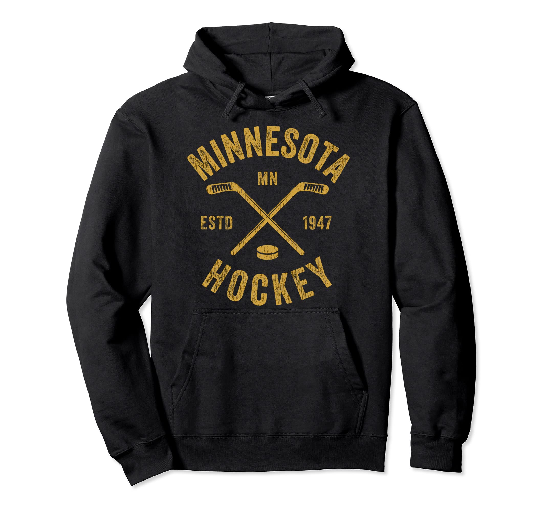 Minnesota MN Ice Hockey Sticks Vintage Gift Pullover Hoodie