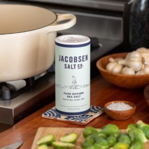 Jacobsen Salt Co. Kosher Sea Salt - Coarse, Perfect for Seasoning, Brining, Baking, and more - 12oz