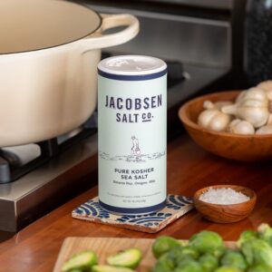 Jacobsen Salt Co. Kosher Sea Salt - Coarse, Perfect for Seasoning, Brining, Baking, and more - 12oz