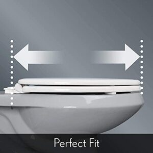 Mayfair 1870FZ 000 TruComfort Toilet Seat with Inserts Provides Comfort and Relieves Pressure Points, Elongated, White