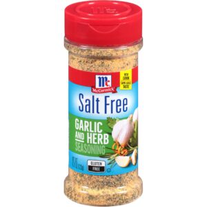 mccormick salt free garlic and herb seasoning, 4.37 oz