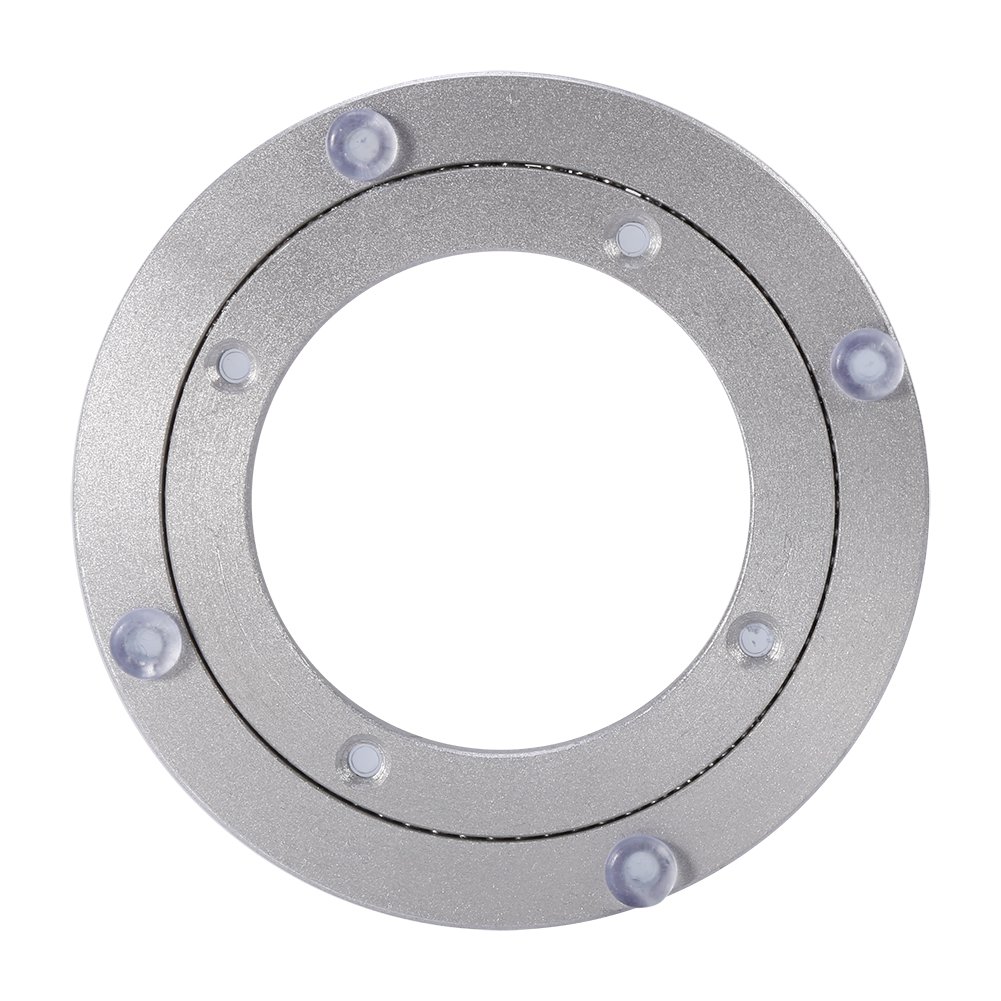 6 Inch Lazy Susan Heavy Duty Aluminium Rotating Turntable Bearing Round Swivel Plate Hardware for Kitchen Dining-Table