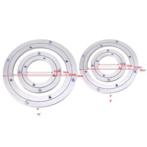 6 Inch Lazy Susan Heavy Duty Aluminium Rotating Turntable Bearing Round Swivel Plate Hardware for Kitchen Dining-Table