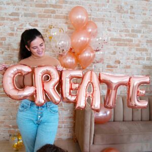 Letter Balloons - Custom Phrase 16" Inch Alphabet Letters & Numbers Foil Mylar Balloon - Create Your Own Balloon Banner - 10 Colors to Choose From