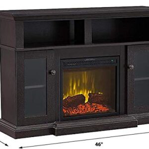 HEARTHPRO Drew Electric Fireplace TV Stand & 18" Firebox - Dark Mahogany, SP5720