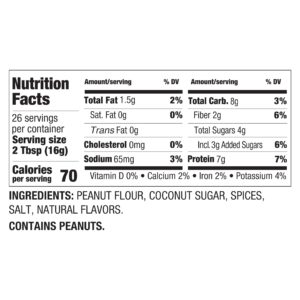 PBfit Pumpkin Spice All-Natural Peanut Butter Powder, Powdered Peanut Spread From Real Roasted Pressed Peanuts, 15 Oz