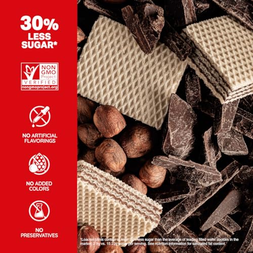 Loacker Minis Wafer Variety Pack - 30% Less Sugar - Premium Assorted Cream Filled Wafer Cookies - Mix of Hazelnut, Chocolate and Vanilla Crispy Wafers - NON-GMO - Sustainably Sourced Ingredients - 10g/0.35oz, 40 Individually Wrapped Snack Packs (mix)