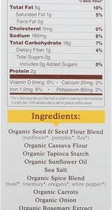 Simple Mills Organic Seed Crackers, Garlic & Herb - Gluten Free, Vegan, Healthy Snacks, Paleo Friendly, 4.25 Ounce (Pack of 1)