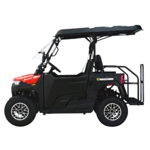 Massimo Motor Buck 250X Golf | 4-Seater EFI w/Roof, Windshield, 2WD UTV/Golf Cart | 1yr Warranty (Red)