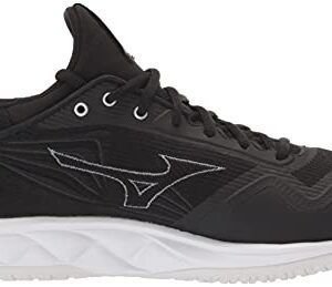 Mizuno 2 Wave Luminous Women's Volleyball Shoe 8 (0800), Black/White, 8