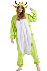 darkcom onesie pajamas adult animal halloween costume caterpillar cosplay one piece unisex homewear polar fleece sleepwear medium