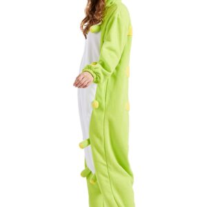 DarkCom Onesie Pajamas Adult Animal Halloween Costume Caterpillar Cosplay One Piece Unisex Homewear Polar Fleece Sleepwear Medium