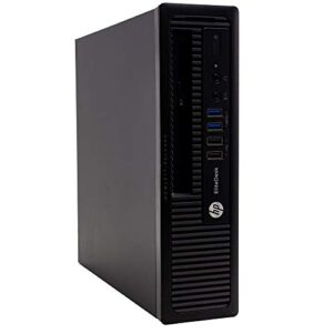 HP EliteDesk 800 G1 Ultra Small PC Desktop Computer, Intel Quad Core i5, 8GB RAM, 256GB SSD, Windows 10, New 23.6 FHD LED Monitor, New 16GB Flash Drive, Wireless Keyboard & Mouse, DVD, WiFi (Renewed)