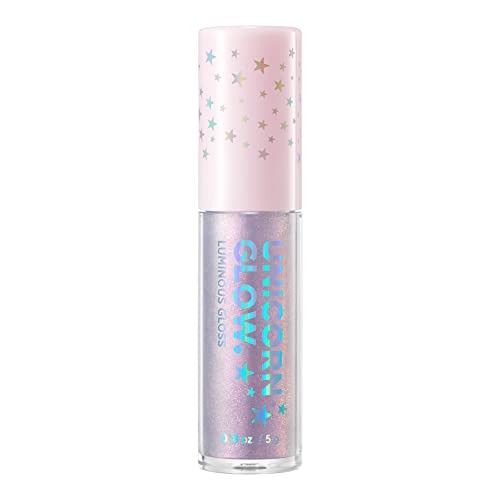 UNICORN GLOW Luminous Lip Gloss #4 Aurora - Shimmery Glitter Moisturizing Lip Gloss with Shimmery Finish - Lightweight, Sheer, and Hydrating[0.18 oz. / 5 g]