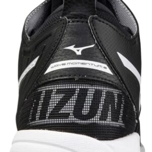 Mizuno womens Wave Momentum Mid Volleyball Shoe 8 1 2 0850 , Black/White, 8.5 US