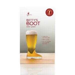 Big Betty - Betty's Das Boot - Glass Beer Boot Mug for Oktoberfest Celebrations, St. Patrick's Day, Bachelor or Bachelorette Festivities, Holds Over 2 Beers - 1 Liter