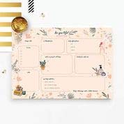 Bliss Collections Daily Planner, Balanced Self-Care Calendar, Organizer, Scheduler, Productivity Tracker for Organizing Goals, Tasks, Notes and To-Do Checklists, 8.5"x11" Tear-Off Sheets (50 Sheets)