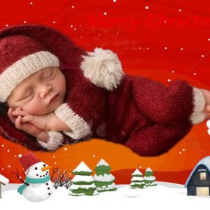 Christmas Newborn Baby Photo Shoot Props Outfits Crochet Clothes Santa Claus Red Hat Pants Photography Props