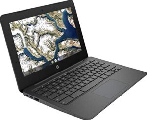 hp chromebook 11.6 inch laptop, intel celeron n3350 up to 2.4 ghz, 4gb lpddr2 ram, 32gb emmc, wifi, bluetooth, webcam, chrome os + nexigo 128gb microsd card bundle