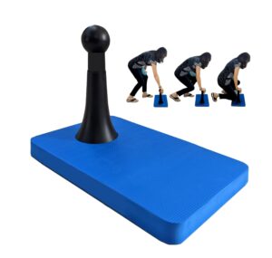 innprodica mobility aid tool help-me-up garden kneeling pad with support post handle grip to reduce knee and back stress. to help with kneeling exercising or physical therapy.