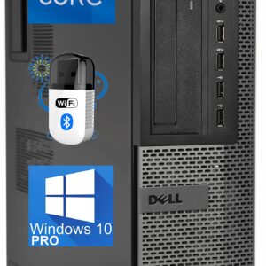 Dell Optiplex 9010 SFF Desktop Computer - Intel i7-3770 Upto 3.9GHz, AMD Radeon 1GB Graphics, 8GB RAM, 1TB SSD, DisplayPort, HDMI, DVI, DVD, Wi-Fi, Bluetooth, TDL - Windows 10 Pro (RENEWED)