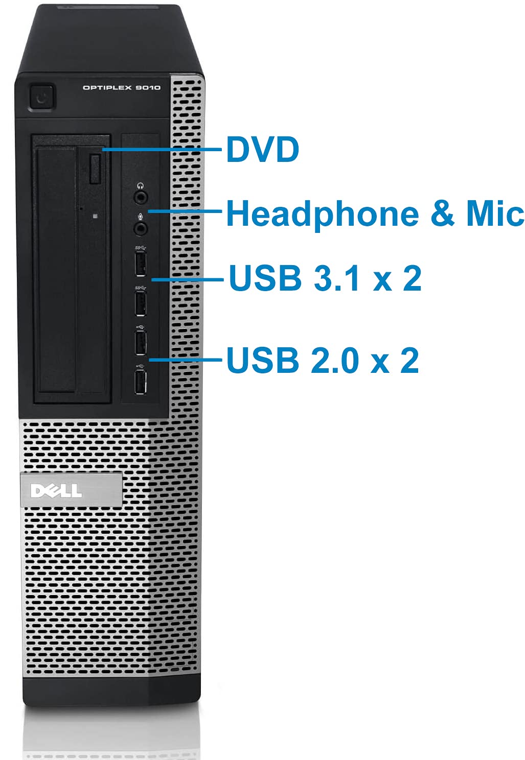 Dell Optiplex 9010 SFF Desktop Computer - Intel i7-3770 Upto 3.9GHz, AMD Radeon 1GB Graphics, 8GB RAM, 1TB SSD, DisplayPort, HDMI, DVI, DVD, Wi-Fi, Bluetooth, TDL - Windows 10 Pro (RENEWED)