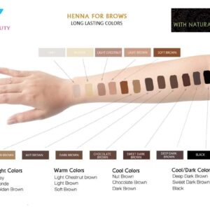 Dark Brown Eyebrow Henna Tint for Eyebrow Color- Professional Henna Brow Kit Including Use Instructions and Mixing Bowl 3x 1g Packets Brow Dye by Existing Beauty