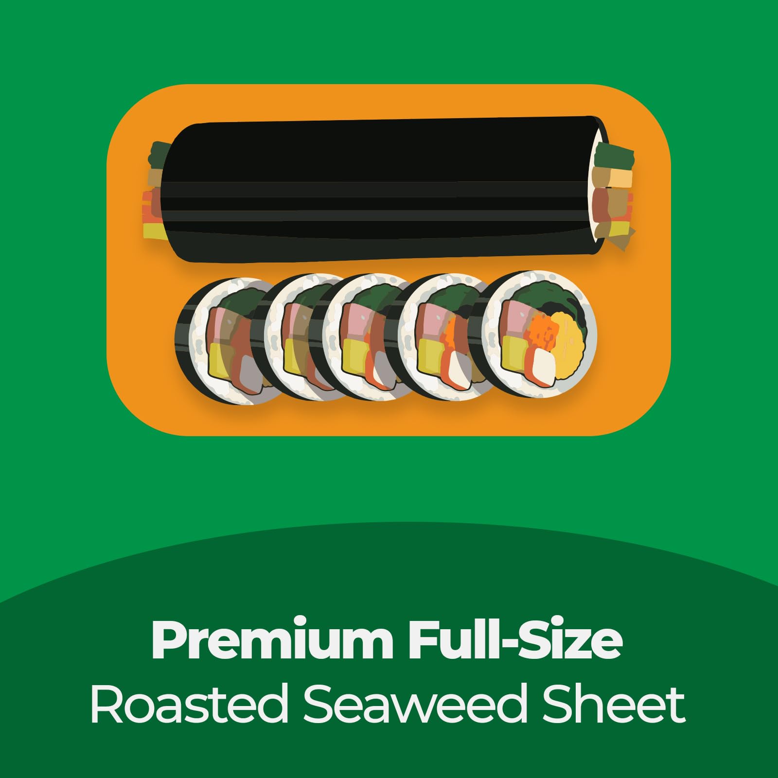 Surasang Gimbap Roasted Seaweed Sheet, Sushi Nori, 20 Full Sheets, Pack of 1