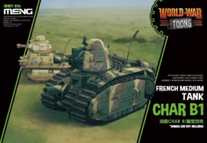 meng french heavy tank char b1 cartoon model - plastic model building kit # wwt-016