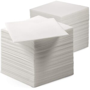 200 linen-feel beverage napkins - disposable cocktail napkins - soft & absorbant elelgant paper napkins for bar, café, restaurant or event