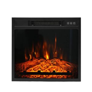 18" Electric Fireplace Heater for TV Stand, Recessed 1400 W Electric Stove Heater with Remote Control