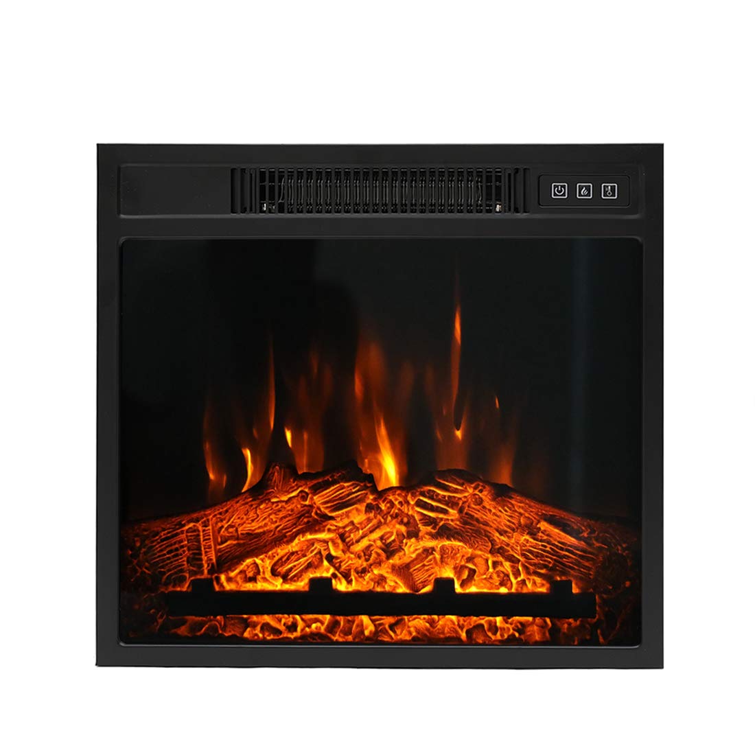 18" Electric Fireplace Heater for TV Stand, Recessed 1400 W Electric Stove Heater with Remote Control