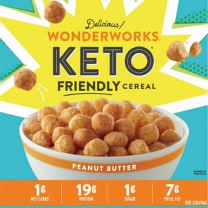 Peanut Butter Wonderworks Keto Friendly Breakfast Cereal, Keto Friendly Snack, 1g sugar, 10.6 oz