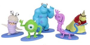 monsters cake topper set of 5 - party supplies, children's birthday cake decoration bundle