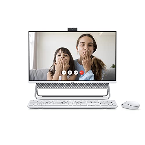 Dell Inspiron 5400 24-inch All in One Desktop - FHD (1920 x 1080) Display, Pop-Up Webcam, Intel Core i3-1115G4, 8GB DDR4 RAM, 256GB SSD, Intel UHD Graphics, USB-C, Bluetooth, Windows 11 Home - Silver