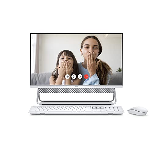 Dell Inspiron 5400 24-inch All in One Desktop - FHD (1920 x 1080) Display, Pop-Up Webcam, Intel Core i3-1115G4, 8GB DDR4 RAM, 256GB SSD, Intel UHD Graphics, USB-C, Bluetooth, Windows 11 Home - Silver