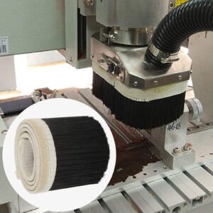 2 PCS 100mm Dust Shoe Brush, 1M Length CNC Vacuum Brush, Vacuum Cleaner Engraving Machine Dust Cover for CNC Router Spindle Motor