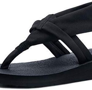 atika CLSL Women's Outdoor Walking Sandals, Open Toe Arch Support Trail Hiking Sandals, Strap Sport Sandals Water Shoes, Yoga Sandal Zen Black, 7