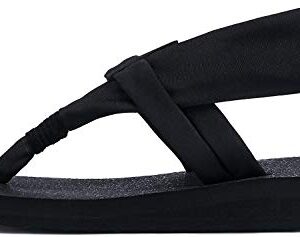 atika CLSL Women's Outdoor Walking Sandals, Open Toe Arch Support Trail Hiking Sandals, Strap Sport Sandals Water Shoes, Yoga Sandal Zen Black, 7