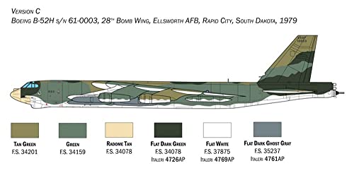 Italeri ITA1442 1:72 B-52H Stratofortress [Model Building Kit], Multi-Color