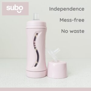 Subo Baby Food Bottle Starter Set | No Mess Baby Toddler Self Feeder | Squeeze Free Design for Purees, Smoothies, Yogurt, Oatmeal, or Thickened Liquids | Reusable Silicone Washable Cup (Musk)