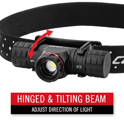 Coast XPH30R 1200 Lumen USB-C Rechargeable Dual Power Headlamp with Twist Focus Beam and Magnetic Base