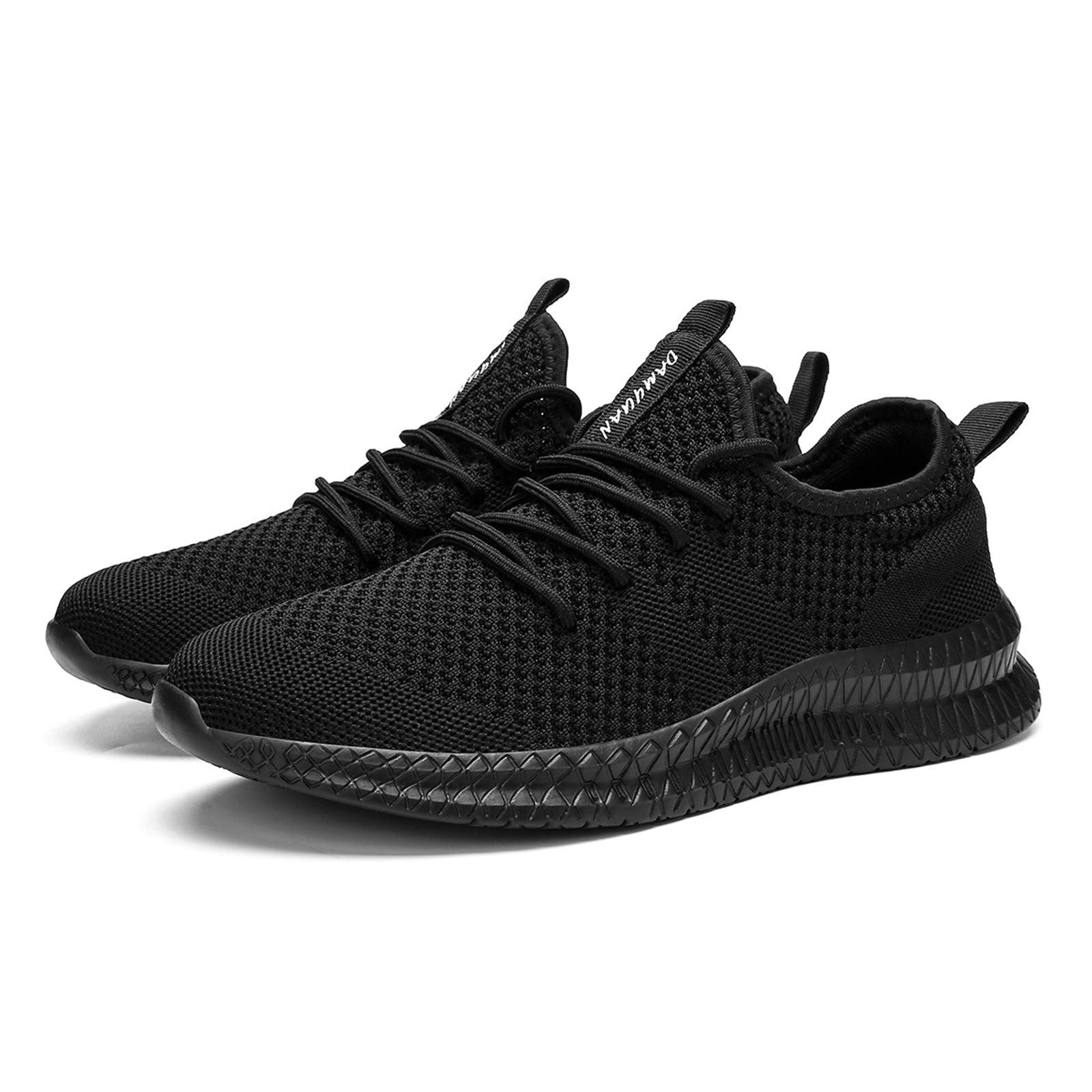 FUJEAK Women Walking Shoes Athletic Casual Road Running Breathable Fashion Sneakers Gym Tennis Lace Up Comfortable Lightweight Shoes A Black