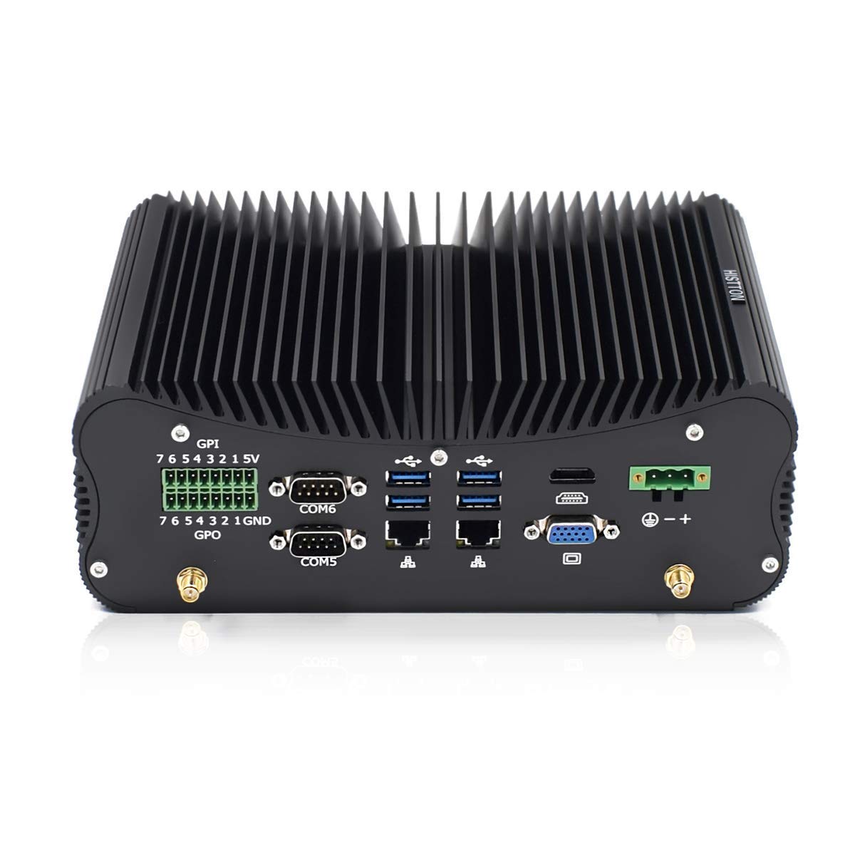 HISTTON Fanless Industrial Mini PC Intel Core i7-10510U, 32GB RAM 512GB SSD, Mini Desktop PC Windows 10, HDMI & VGA RS485/232 COM GPIO Mini Computer, LPT, WiFi, USB 3.0