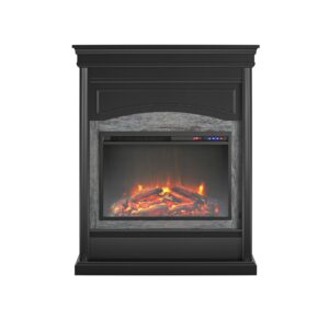 ameriwood home lamont electric fireplace, black