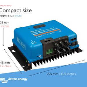 Victron Energy SmartSolar MPPT MC4 VE. Can 150V 85 amp 12/24/36/48-Volt Solar Charge Controller (Bluetooth)