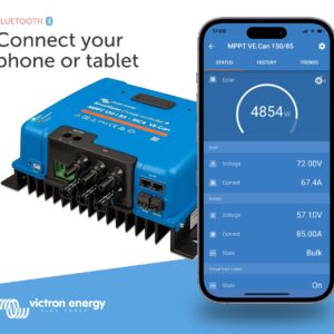 Victron Energy SmartSolar MPPT MC4 VE. Can 150V 85 amp 12/24/36/48-Volt Solar Charge Controller (Bluetooth)